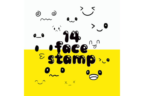 Download Procreate Brush Stamp | 14 Emoji Doodle - Procreate brush stamp Collection