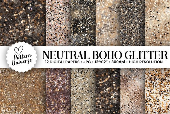Download Neutral Boho Glitter Seamless Background - Boho glitter Collection