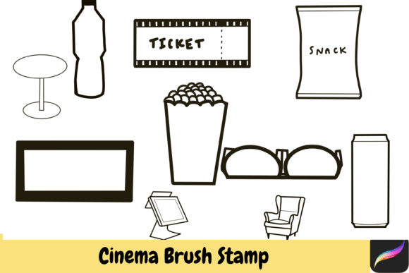 Download Cinema Procreate Brush Stamps IPAD - Procreate brush stamp Collection