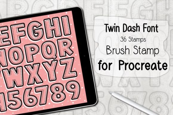 Download Twin Dash Font ‪Procreate Brush Stamp‬ - Procreate brush stamp Collection