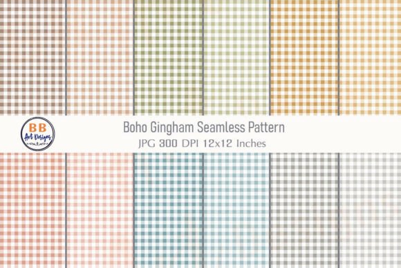 Download Boho Gingham Seamless Pattern Background - Boho Collection