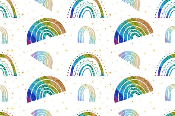 Download Boho Glitter Rainbow Pattern - Boho glitter Collection