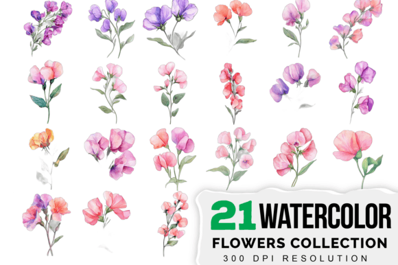 Download Boho Bouquet Watercolor Clipart Set - Boho Collection