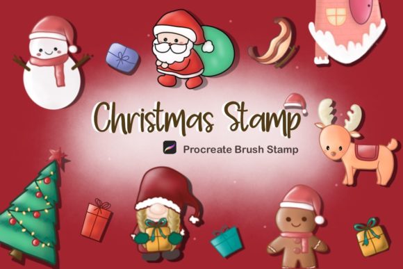 Download Procreate Brush Stamp 20 Christmas Set1 - Procreate brush stamp Collection