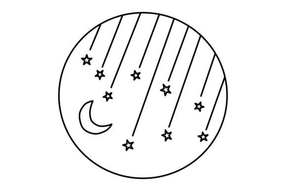 Download Moon and Stars Procreate Brush Stamp - Procreate brush stamp Collection