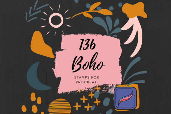 Download 136 Boho Stamps for Procreate - Boho Collection