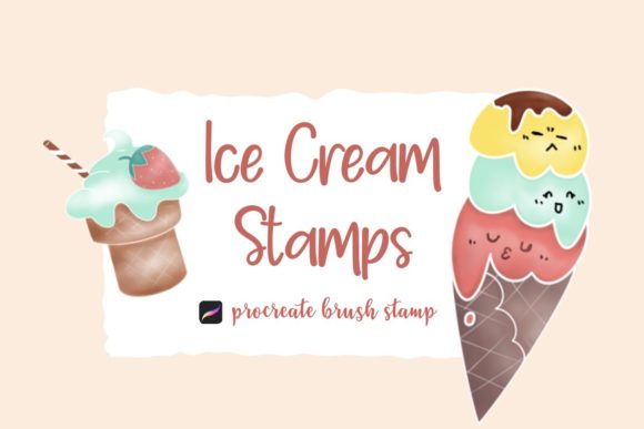 Download Procreate Brush Stamp : Ice Cream - Procreate brush stamp Collection